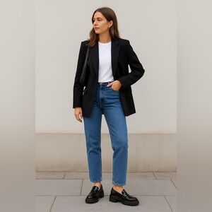 SINCERELY JULES BLACK PLATFORM DYLAN LOAFERS SIZE 9.5